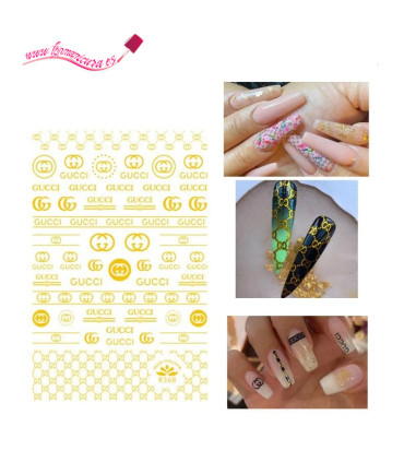 Pegatinas uñas logotipos marcas