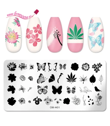 Placa Stamping uñas OM-H01