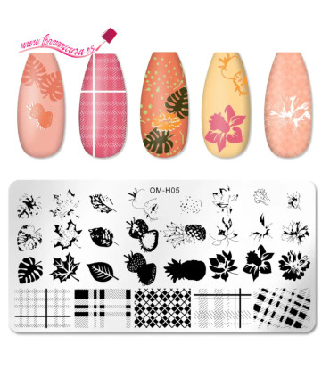Placa Stamping uñas OM-H05