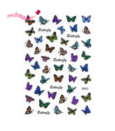 Pegatinas uñas autoadhesivas mariposas pequeñas