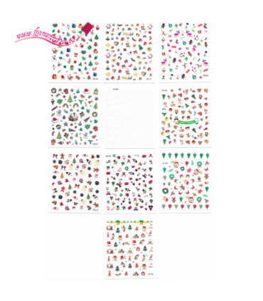 Pack pegatinas para uñas Navidad