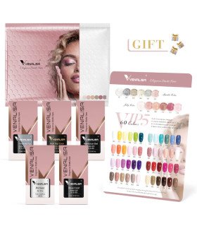 Kit esmaltes semipermanentes SIN HEMA Venalisa VIP5