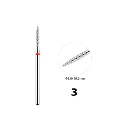 Fresas de diamante para uñas Tornado nº 3
