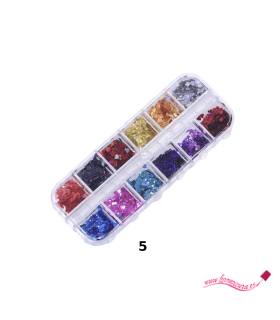 Purpurina holográfica corazón 5