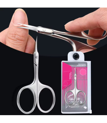 Tijera manicura cutícula punta Curva