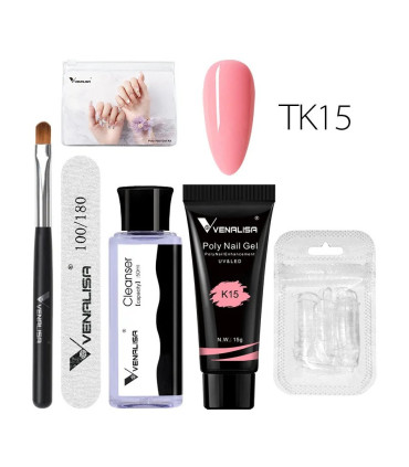 Kit TK15 polygel 15ml Venalisa
