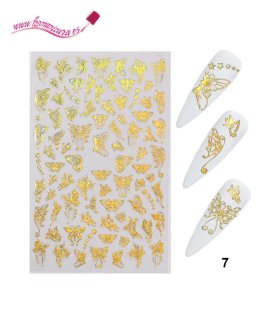 Pegatinas uñas autoadhesivas 3D de mariposas holográficas Nº 7