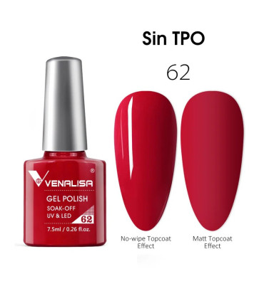 Esmalte semipermanente 7,5ml 62 (Red) VIP2 Venalisa