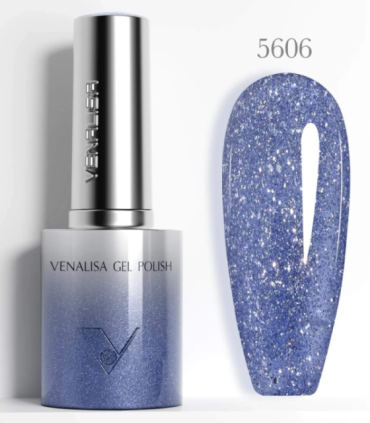 Esmalte 5606 semipermanentes SIN HEMA - TPO - HPMA Glitter 10ml Venalisa