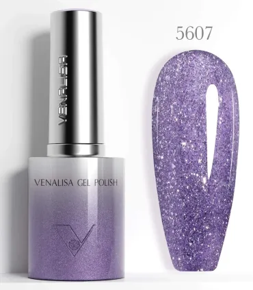 Esmalte 5607 semipermanentes SIN HEMA - TPO - HPMA Glitter 10ml Venalisa