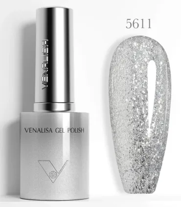 Esmalte 5611 semipermanentes SIN HEMA - TPO - HPMA Glitter 10ml Venalisa