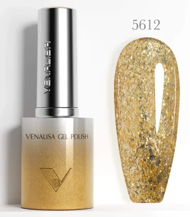 Esmalte 5612 semipermanentes SIN HEMA - TPO - HPMA Glitter 10ml Venalisa