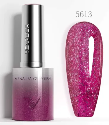 Esmalte 5613 semipermanentes SIN HEMA - TPO - HPMA Glitter 10ml Venalisa