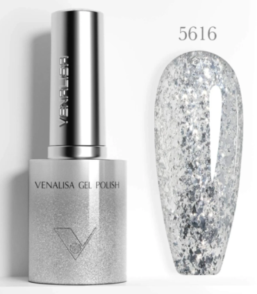 Esmalte 5616 semipermanentes SIN HEMA - TPO - HPMA Glitter 10ml Venalisa