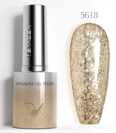 Esmalte 5618 semipermanentes SIN HEMA - TPO - HPMA Glitter 10ml Venalisa
