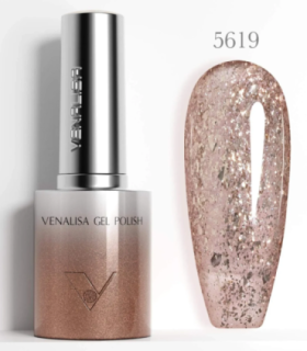 Esmalte 5619 semipermanentes SIN HEMA - TPO - HPMA Glitter 10ml Venalisa