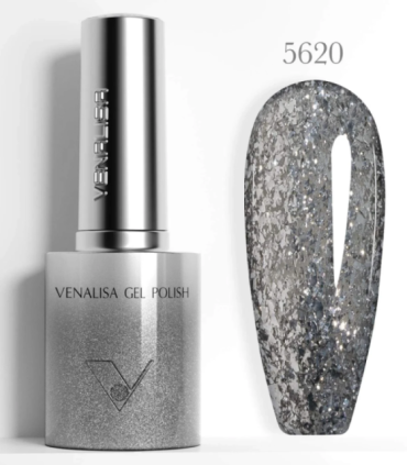 Esmalte 5620 semipermanentes SIN HEMA - TPO - HPMA Glitter 10ml Venalisa