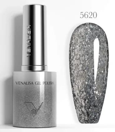 Esmalte 5620 semipermanentes SIN HEMA - TPO - HPMA Glitter 10ml Venalisa