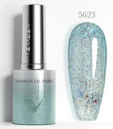 Esmalte 5623 semipermanentes SIN HEMA - TPO - HPMA Glitter 10ml Venalisa