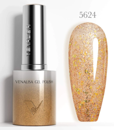 Esmalte 5624 semipermanentes SIN HEMA - TPO - HPMA Glitter 10ml Venalisa