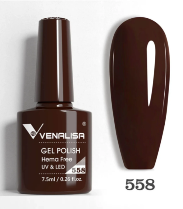 Esmalte 558 semipermanentes SIN HEMA - TPO - HPMA VIP5 7.5ml Venalisa