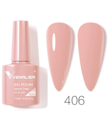 Esmalte 406 semipermanentes SIN HEMA - TPO - HPMA VIP4 7.5ml Venalisa