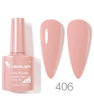 Esmalte 406 semipermanentes SIN HEMA - TPO - HPMA VIP4 7.5ml Venalisa