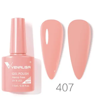 Esmalte 407 semipermanentes SIN HEMA - TPO - HPMA VIP4 7.5ml Venalisa