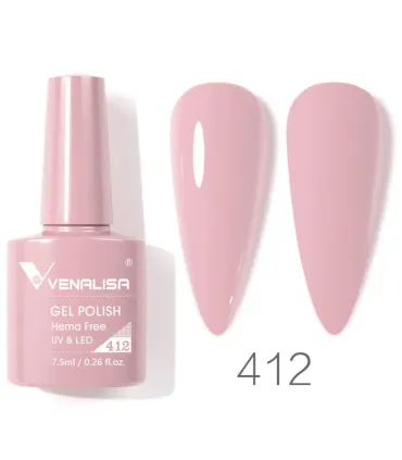 Esmalte 412 semipermanentes SIN HEMA - TPO - HPMA VIP4 7.5ml Venalisa