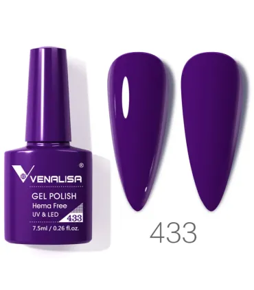 Esmalte 433 semipermanentes SIN HEMA - TPO - HPMA VIP4 7.5ml Venalisa