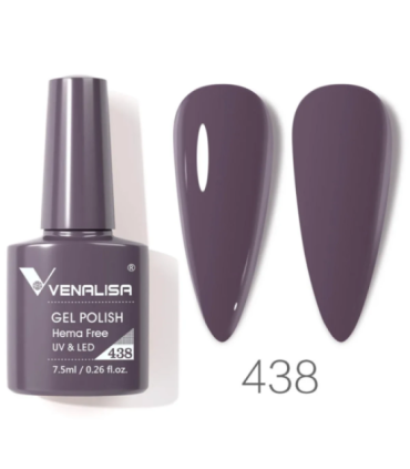 Esmalte 438 semipermanentes SIN HEMA - TPO - HPMA VIP4 7.5ml Venalisa