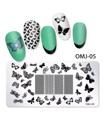 Placas de estampación para uñas