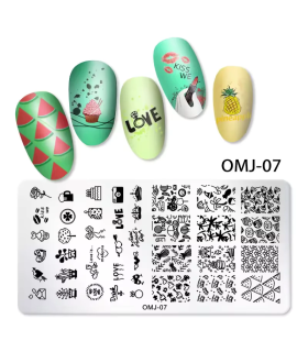 Placas de estampación para uñas
