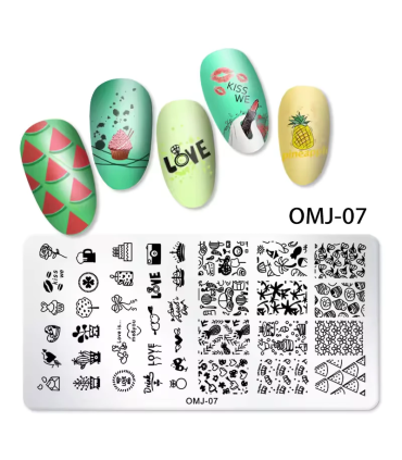 Placas de estampación para uñas