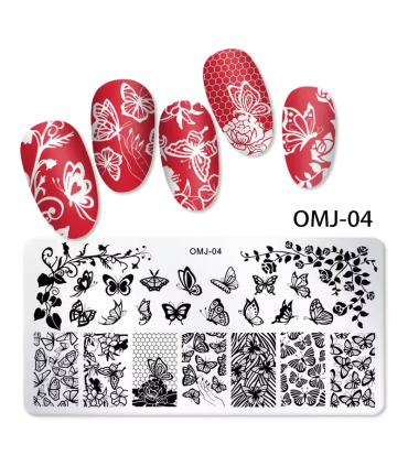 Placas de estampación para uñas