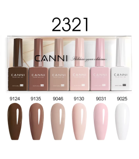 Kit 2321 Verniz Gel SEM HEMA CANNI (Set 6 Cores 9ml)