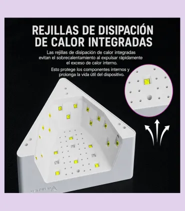 Lâmpada UV LED Venalisa 28,8 W com luz vermelha, sensor inteligente e 4 temporizadores para cura profissional de verniz gel.