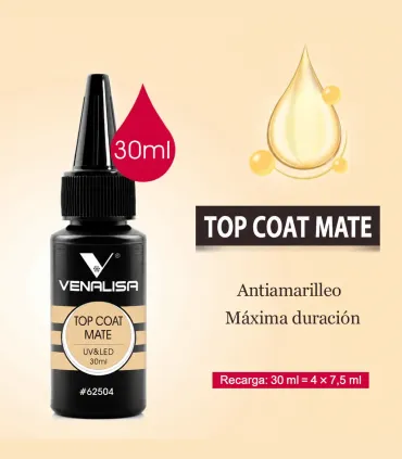 Top Coat Mate para Verniz Gel VENALISA 30 ml