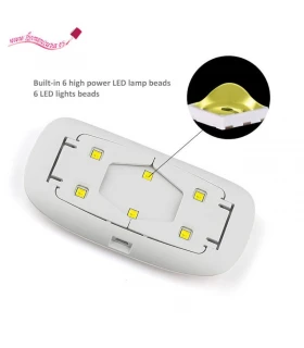 Mini lámpara uñas UV LED 9W