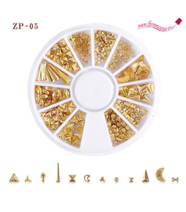 Pack redondo figuras metálicas uñas N 5