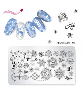 Placa de uñas para Stamping de Navidad 01