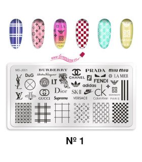 Placas stamping logos de marcas Nº 1
