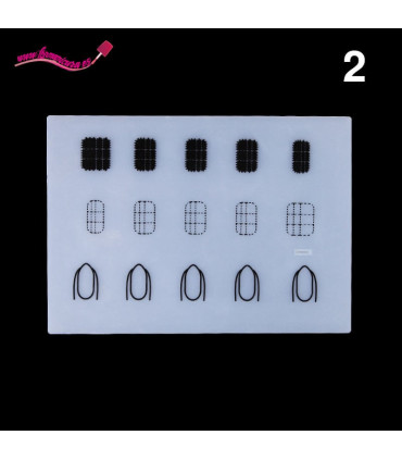 Plantilla de prácticas de uñas para acrílico n 2