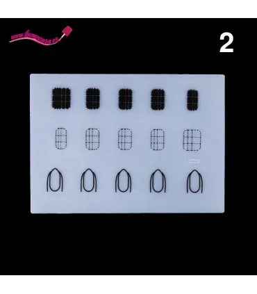 Plantilla de prácticas de uñas para acrílico n 2