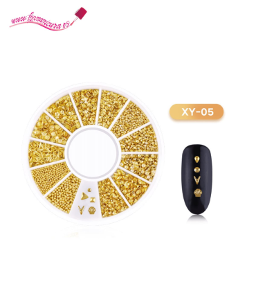 Pack rueda figuras metálicas uñas XY-05