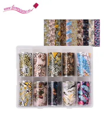 Pack 10 foil uñas animales