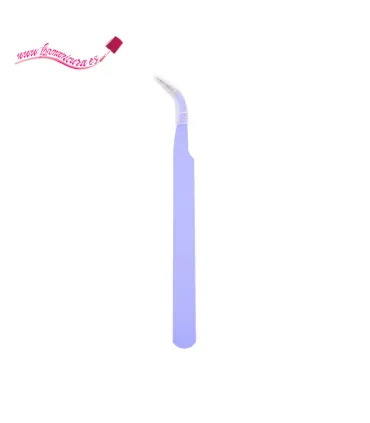 Pinzas Nail Art Punta Curva color morado