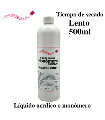 Líquido acrílico premium Lento 500 ml