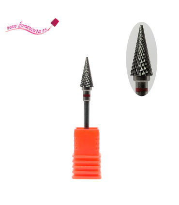 Fresa de uñas lanza Roja grano suave