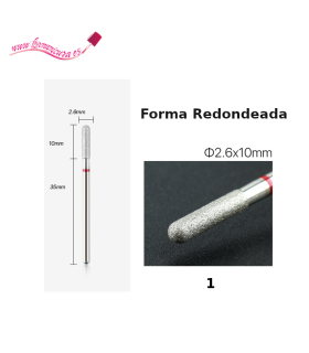 Fresas de diamante para uñas redondeada nº 1